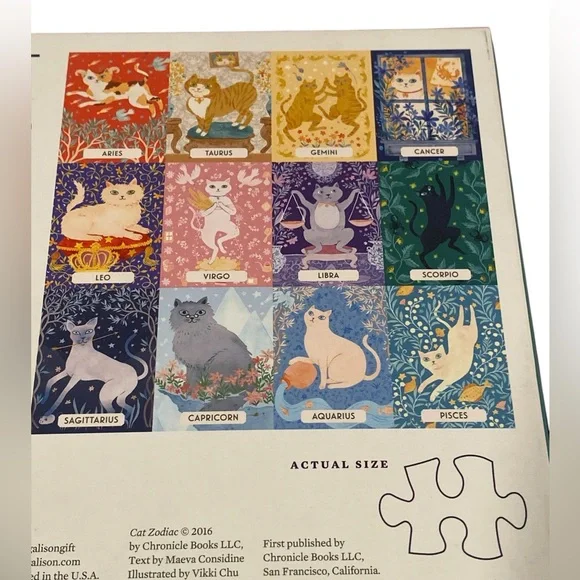 Cat Zodiac Puzzle - Like New - Picture 4 of 4